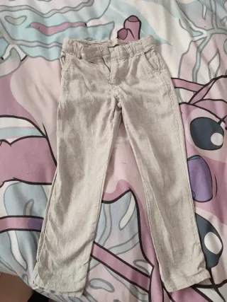 Traje Zara Chaqueta y Pantalón Beige T.4-5