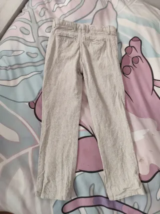 Traje Zara Chaqueta y Pantalón Beige T.4-5