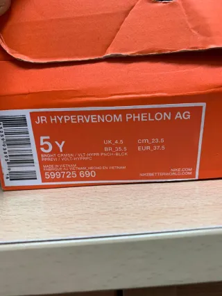 Botas Futbol Nike Hypervenom Phelon AG 37.5