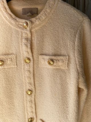 Cardigan H&M maglia strutturata panna