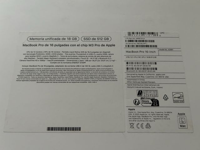 Caja MacBook Pro 16