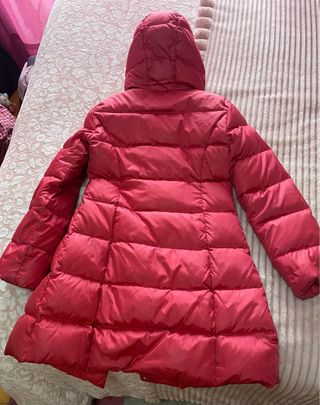 Plumífero niña con capucha rosa Talla 150cm