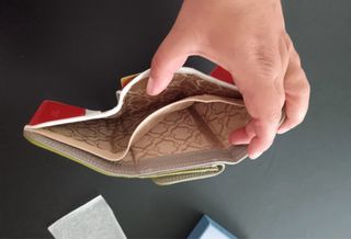 Portafoglio nuovo pelle verde