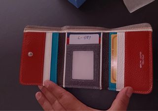 Portafoglio nuovo pelle verde