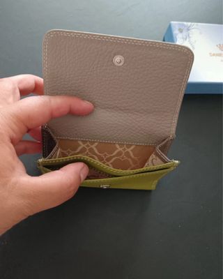 Portafoglio nuovo pelle verde