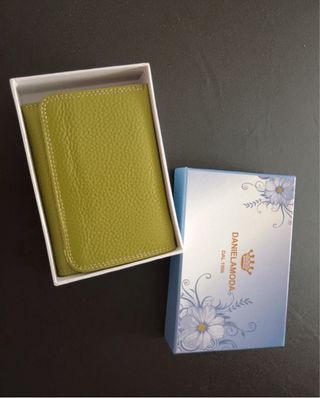Portafoglio nuovo pelle verde