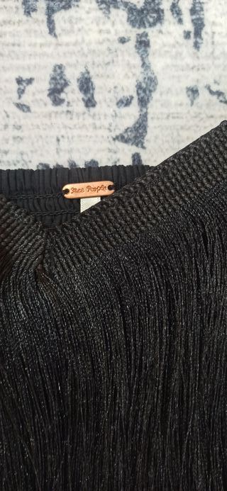 Top Negro Flecos Free People