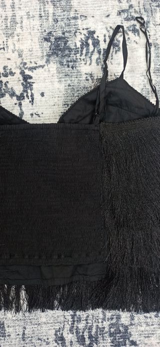 Top Negro Flecos Free People
