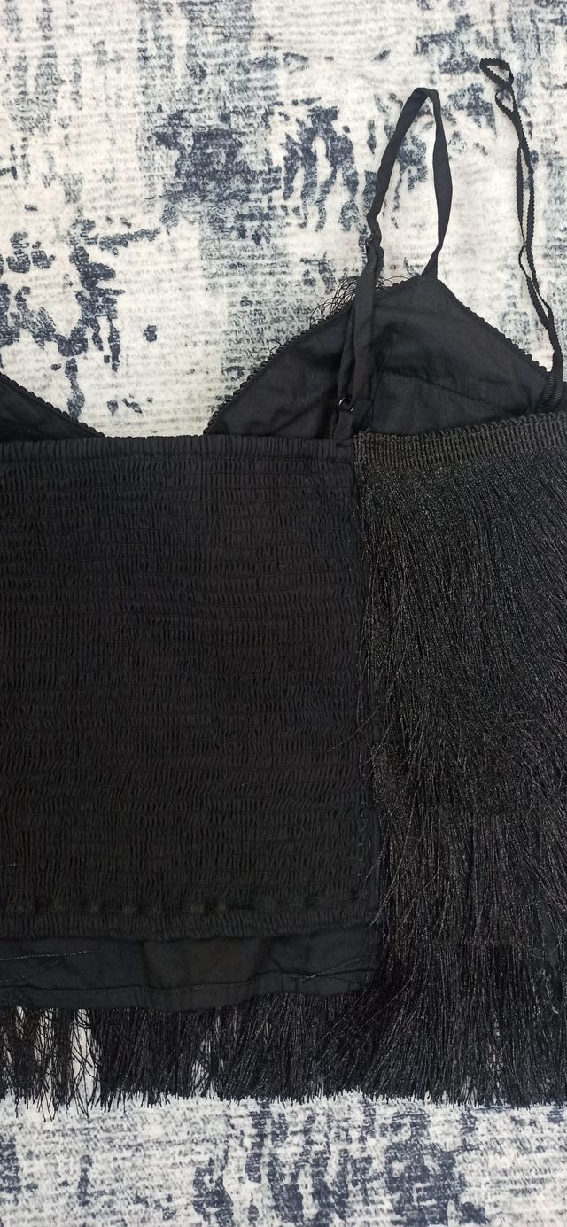 Top Negro Flecos Free People
