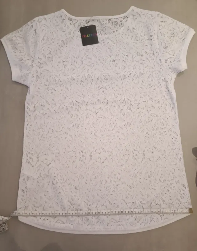 Camiseta encaje blanca