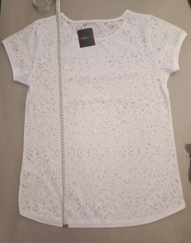 Camiseta encaje blanca