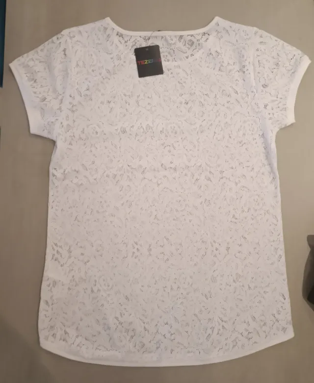 Camiseta encaje blanca