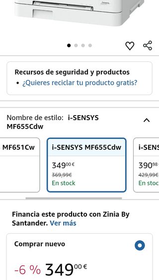 Canon i-SENSYS MF655Cdw – Impresora Multifunción Láser Color