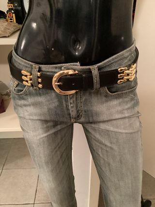 La deux Milano cintura pelle nera donna 95 cm