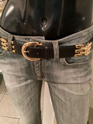 La deux Milano cintura pelle nera donna 95 cm