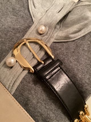 La deux Milano cintura pelle nera donna 95 cm