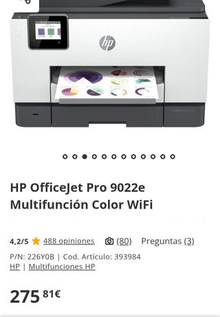 HP OfficeJet Pro 9022e (226Y0B) Impresora Multifunción A4 Color