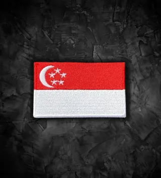 Singapur 🇸🇬 Parche bandera termoadhesiva