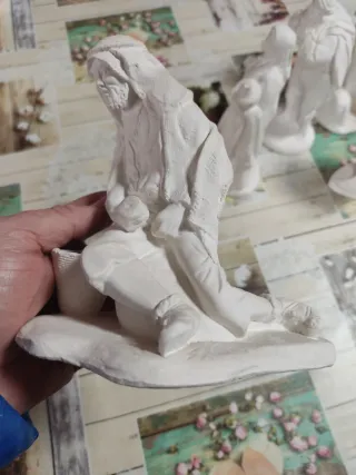 Figuras escayola pastora y pescador