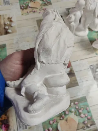 Figuras escayola pastora y pescador