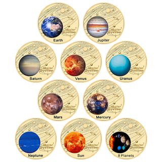 COLECCIÓN DE 10 MONEDAS EN ESTUCHE DE LOS PLANETAS