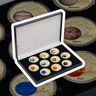COLECCIÓN DE 10 MONEDAS EN ESTUCHE DE LOS PLANETAS