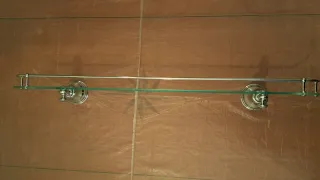 Mensola Liberty Cromo Lucido Vetro