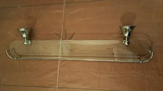 Mensola Liberty Cromo Lucido Vetro