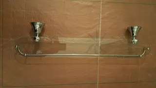 Mensola Liberty Cromo Lucido Vetro