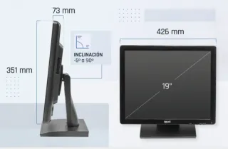 Monitor táctil resistivo de 19"