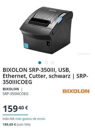 BIXOLON SRP-350III, USB, Ethernet Impresora ticket