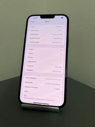 Apple iPhone 14 Plus 256gb Nero Grado A+ Bat 100%