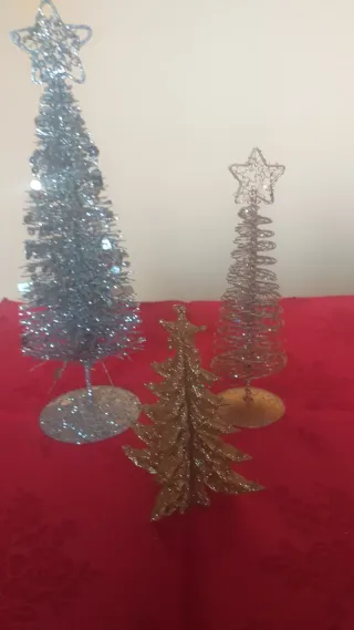 Set di 3 alberi decorativi per Natale