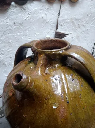 Cántaro esmaltado s.xviii 39x33cm