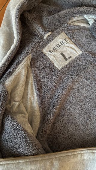 Felpa uomo imbottita grigia