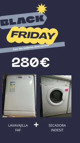 Lavavajillas FAF + Secadora Indesit