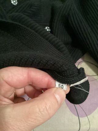 Giacca lana nera vintage tg 50