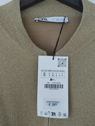 Cazadora Zara dorada talla S