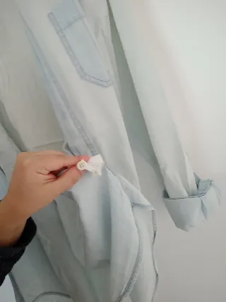 Camisa vaquera azul hombre Talla M tela fina