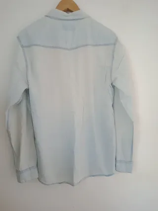 Camisa vaquera azul hombre Talla M tela fina