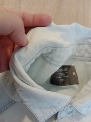 Camisa vaquera azul hombre Talla M tela fina