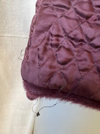 pelliccia sintetica bordeaux/ prugna vintage