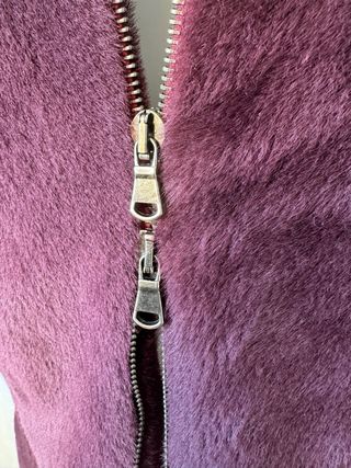 pelliccia sintetica bordeaux/ prugna vintage