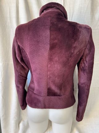 pelliccia sintetica bordeaux/ prugna vintage