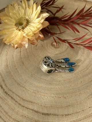 Atrapasueños con Plumas Azules