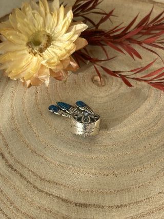 Atrapasueños con Plumas Azules