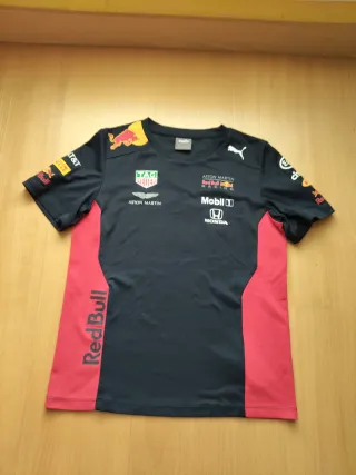 Camiseta Red Bull Racing Aston Martin Negra Roja