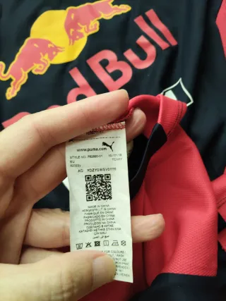 Camiseta Red Bull Racing Aston Martin Negra Roja