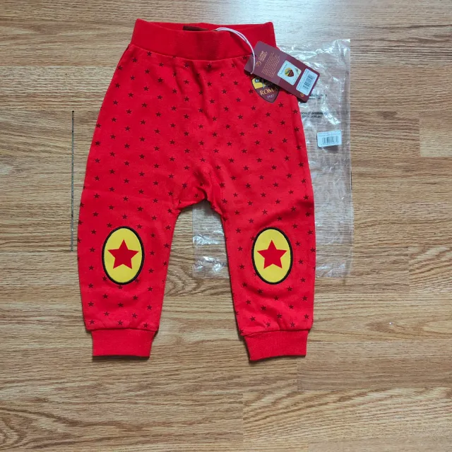 Pantaloni bimbo Roma FC Rossi Stelle6-12mesi74-80