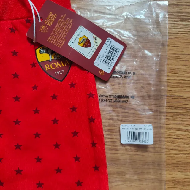 Pantaloni bimbo Roma FC Rossi Stelle6-12mesi74-80